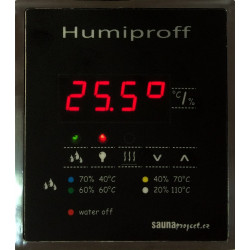 Saunaproject regulácia do sauny humiproff combi chróm pre zapustenie