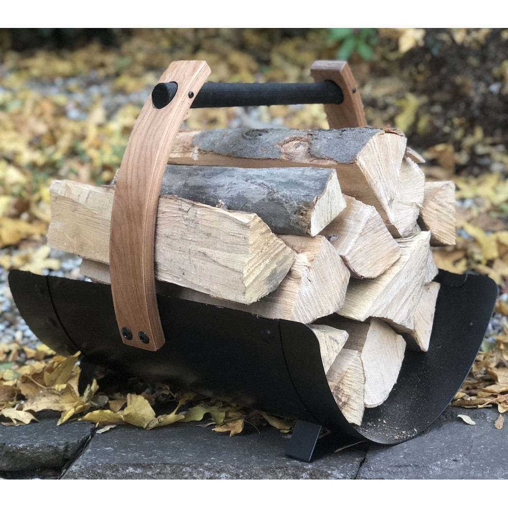 Ocelový koš na dřevo Harvia legend