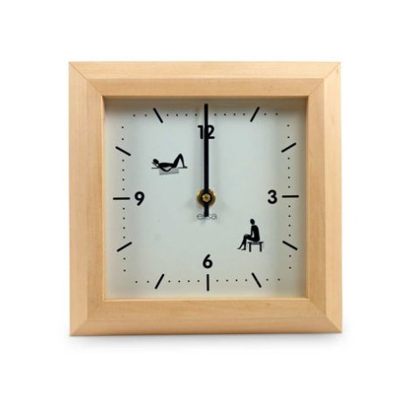 Elektrické hodiny do sauny štvorec