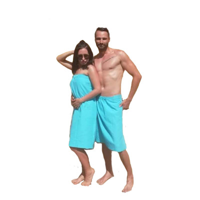 Kilt do sauny azúrová