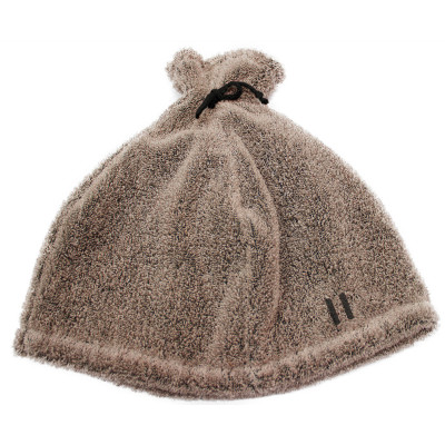 Béžová čepice do sauny Rento z bavlny a lnu.