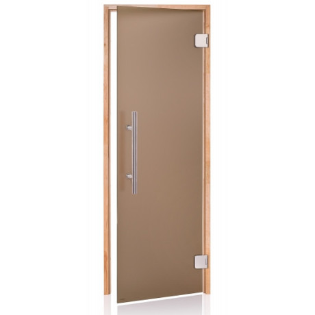 Dveře do sauny Premium 7x20 olše bronz matné