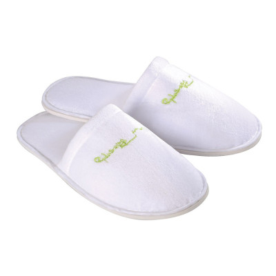 Pantofle froté velur NP -bílé