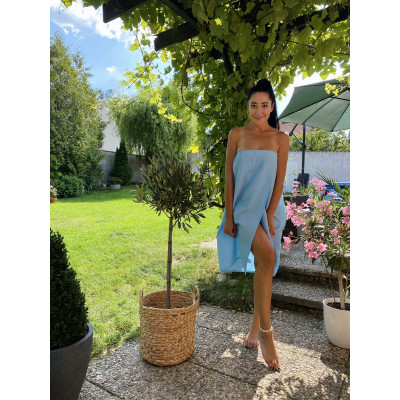 Saunovací kilt dámský azurový