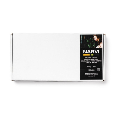 Teploměr s vlhkoměrem do sauny Narvi borovice