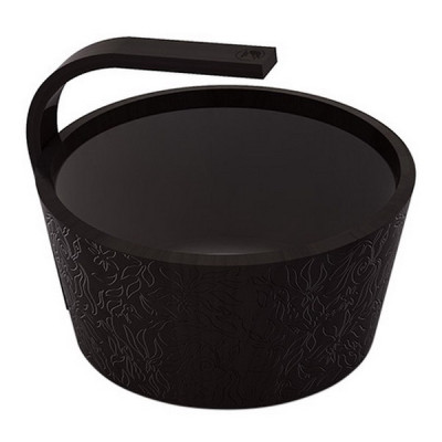 Vedro drevené so zahnutou rukoväťou 9L čierne