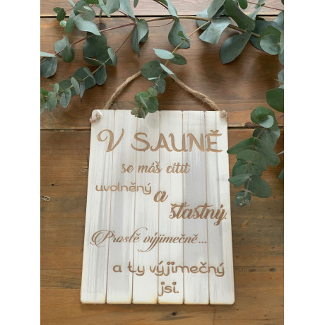 Obdélníková dřevěná cedule-MUŽ