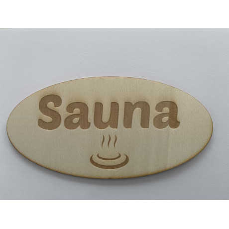 Dřevěná cedule SAUNA