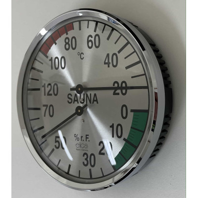 Teploměr vlhkoměr- kulatý, kovový 135mm