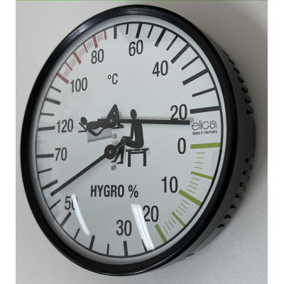 Teploměr vlhkoměr black/white- čtverec