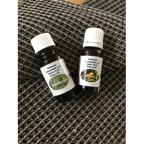 Set esencií do sauny eukalyptus 10ml + citrón 10ml