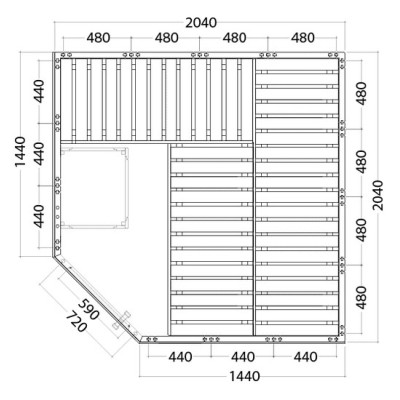 Finská Sauna Welfun Corner 206x206x204cm