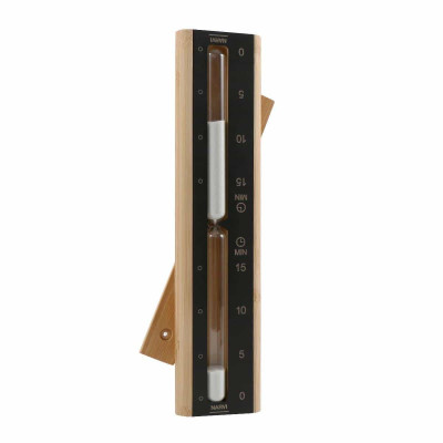 Presýpacie hodiny do sauny Narvi čierne, bambus