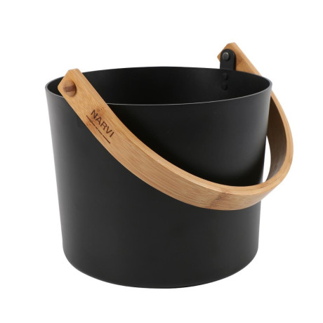 Vedro do sauny čierne Narvi 6,5L