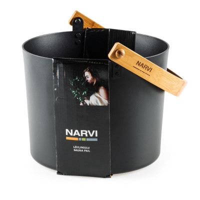 Vedro do sauny čierne Narvi 6,5L
