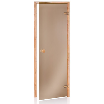 Dveře do sauny Andres scan 7x20 bronz osika