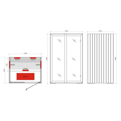 Sentiotec finská infrasauna ONNI small 1300x1040x2000mm