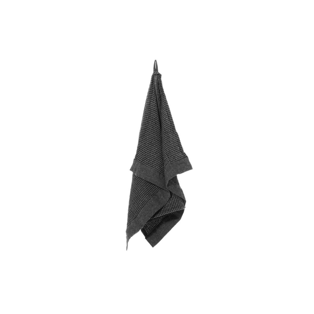 Uterák do sauny Rento, materiál Kenno - recyklovaná bavlna, farba black/grey, 50x70 cm.