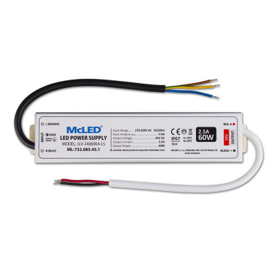 MCLED napájací zdroj 60W pre LED pásku
