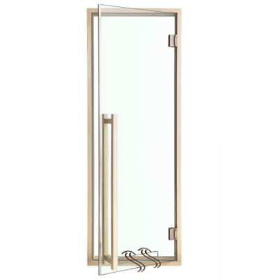 Andres dvere do sauny Modern 7x19 bronz osika