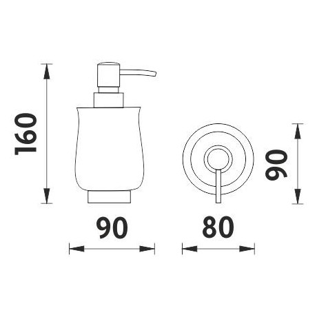Dávkovač tekutého mýdla, pumpička plast 1031LA-65