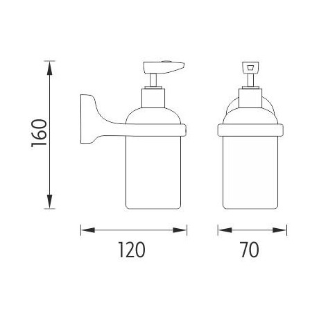 Dávkovač tekutého mýdla, pumpička plast MO 4031C-P-26