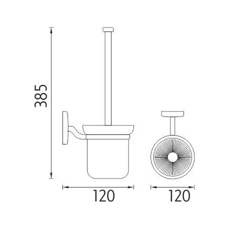 Toaletní WC kartáč SI 7294C-26