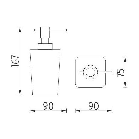 Dávkovač tekutého mýdla, pumpička plast EL 3031-35