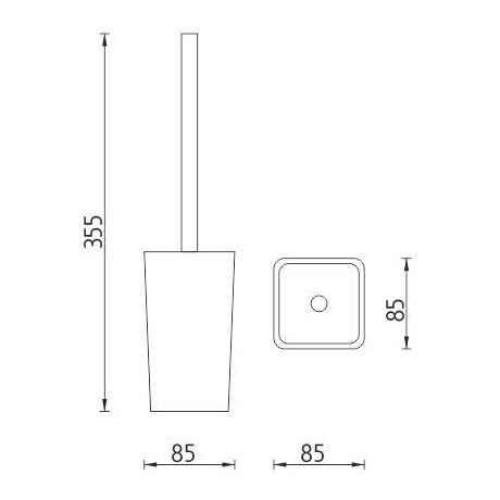 Stojánkový WC kartáč  EL 3094-30