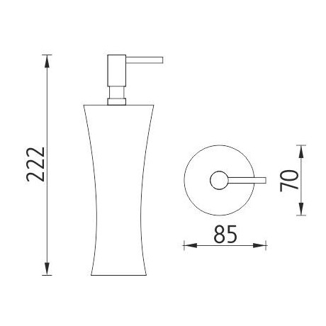 Dávkovač tekutého mýdla, pumpička plast AT 5031-60