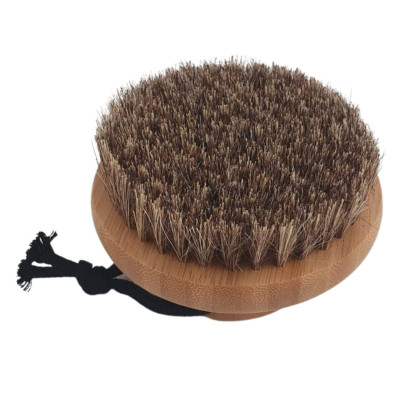 Přírodní kulatý kartáč na tělo do sauny