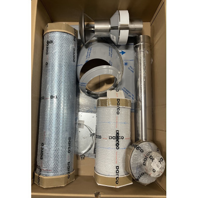 HUUM komín prechádzajúci stropom v krabici