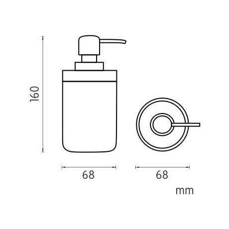Dávkovač tekutého mýdla, pumpička plast KO 24031-86