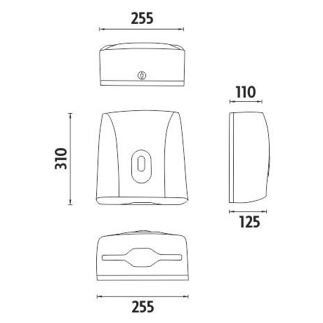 Zásobník na papírové ručníky skládané HP 9580-04