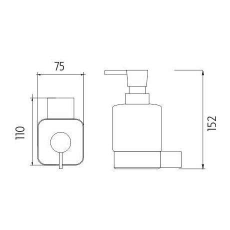 Dávkovač tekutého mýdla, pumpička plast Ki 14031C-26