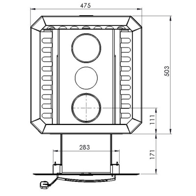 Narvi saunová pec na drevo  Black 20 ST