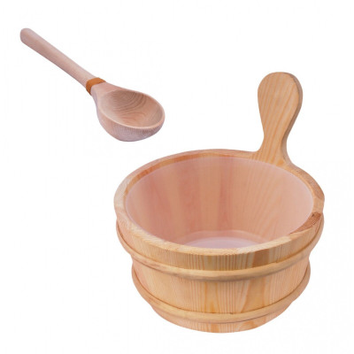 Vědro do sauny s plastovou vložkou 4l, bez naběračky 