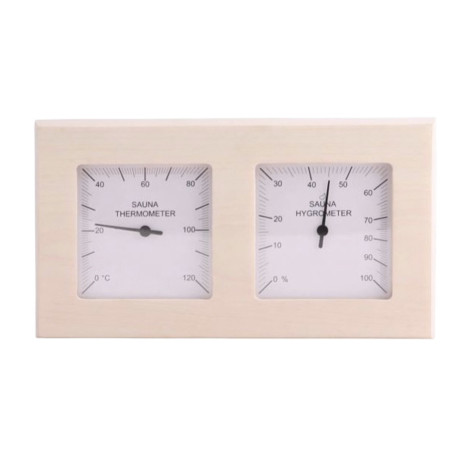 Sentiotec teplomer s vlhkomerom do sauny osika obdĺžnik
