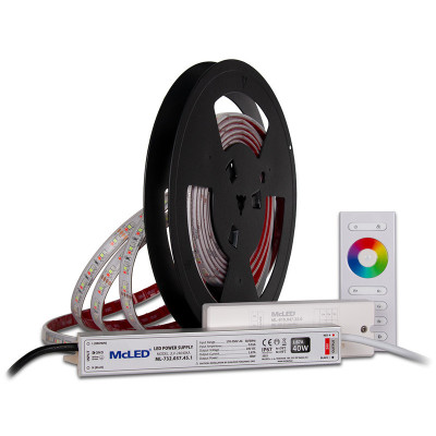Sestava LED pásek  RGB 3m + kabel + trafo + stmívání