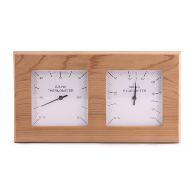 Sentiotec teplomer s vlhkomerom do sauny červený céder