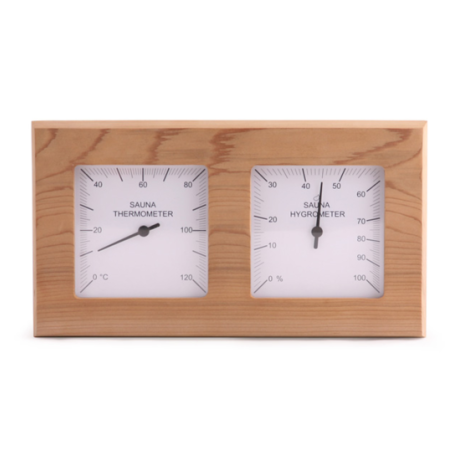 Sentiotec teplomer s vlhkomerom do sauny červený céder
