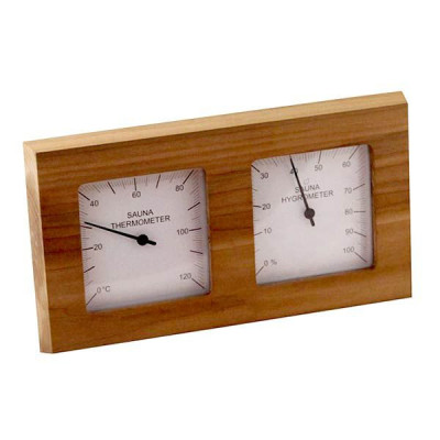 Sentiotec teplomer s vlhkomerom do sauny červený céder