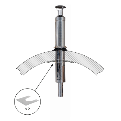 HUUM Saunový sudový komín zasadený cez strop