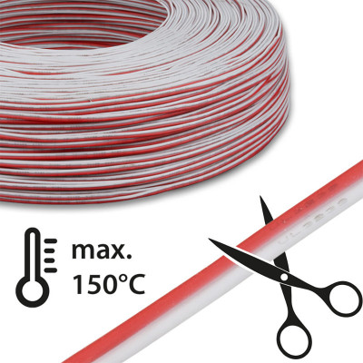 2-žilový plochý silikónový kábel AWG22/0,35 mm2