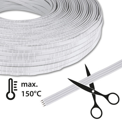 4-žilový plochý silikónový kábel AWG22/0,35 mm2,