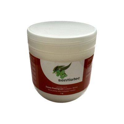 Sentiotec peelingová sůl do sauny s vůní eukalyptu a máty 1kg