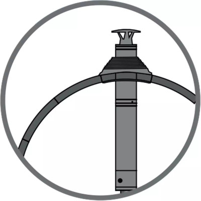 Harvia komín pre sudovú saunu WHP1500BS výkres