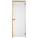 Vihtan dvere do sauny Limited, celosklenené číre 7X19, rám borovica