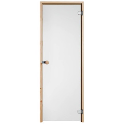 Vihtan dvere do sauny Limited, celosklenené číre 7X19, rám borovica