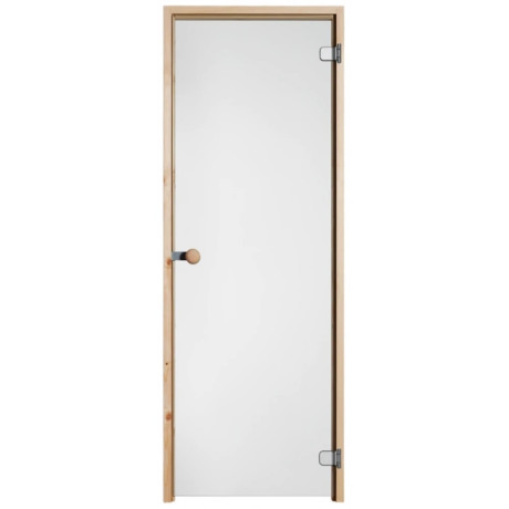 Vihtan dvere do sauny Limited, celosklenené číre 7X19, rám borovica